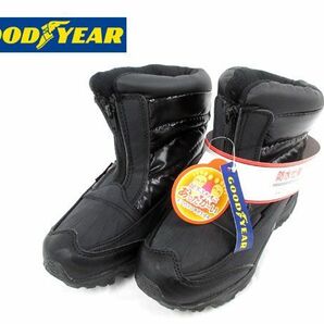 送料300円(税込)■zf057■レディース GOODYEAR 防水防滑あったかブーツ ブラック 22.5cm(柊)【シンオク】の画像1