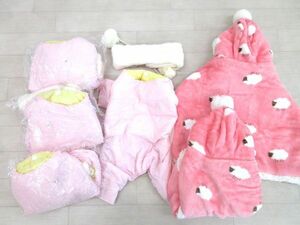 送料300円(税込)■vc219■(0411)中型犬用ウェア ピンク M 2種 6点【シンオク】