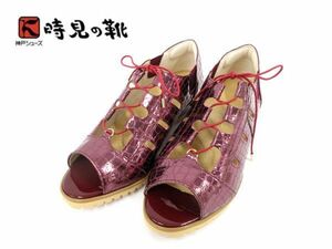  postage 300 jpy ( tax included )#zf123# lady's hour see san. 5E elegant sandals wine 26cm 9889 jpy corresponding [sin ok ]