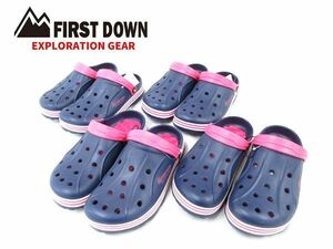  postage 300 jpy ( tax included )#zf201# First down comfortable clog sandals M(23-24cm) navy / pink 4 pair [sin ok ]