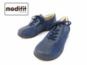  postage 300 jpy ( tax included )#zf509# lady's meti Fit casual shoes 25.5cm navy 10989 jpy corresponding [sin ok ]