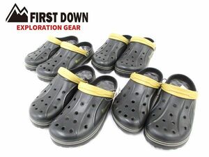  postage 300 jpy ( tax included )#zf197# First down comfortable clog sandals L(26-27cm) black / Gold 4 pair [sin ok ]