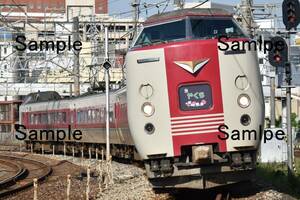 【鉄道写真】381系 特急やくも　ゆったりやくも色　＠倉敷～清音　L版　(商品番号503)