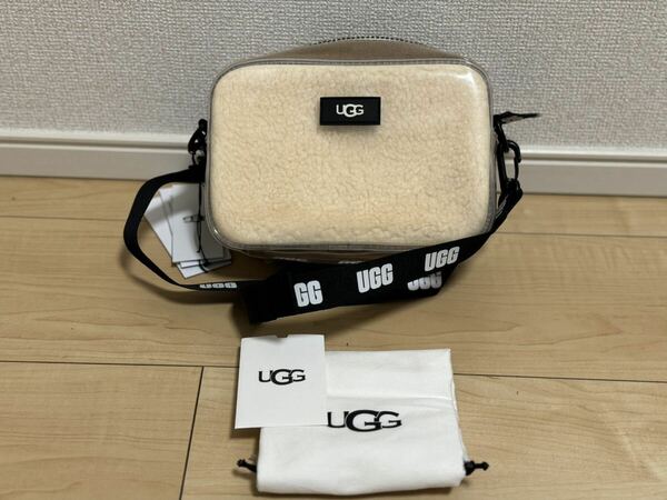 ★アグ UGG Janey II CLEAR ショルダーバッグ ボディバッグ ロゴ ベージュ 新品未使用★