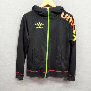 E40 UMBRO Umbro Basic sweat jacket Zip up Parker sport Logo embroidery print soccer men's black S