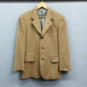 E104 DOLMEN LoroPiana ドルメン ロロピアーナ 生地使用 ウール ジャケット キャメル ライトブラウン 背抜き 緑ラベル トラッド 古着