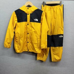 E184 THE NORTH FACE ノースフェイス マウンテン ジャケット パンツ セットアップ ナイロン アウトドア GORE-TEX キッズ イエロー 140