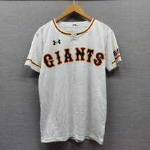 E277 UNDER ARMOUR アンダーアーマー 坂本勇人選手 背番号 6 Tシャツ レプリカ ユニフォーム 巨人 読売 ジャイアンツ 野球 ホワイト SM_画像1