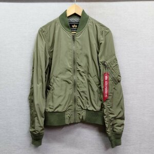 Z1298 ALPHA INDUSTRIES アルファインダストリーズ ブルゾン L カーキ オリーブ MA-1 ミリタリー フライトジャケット レディース