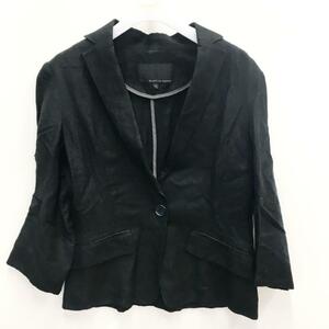 BLACK BY MOUSSY ブラックバイマウジー 七分丈リネン混テーラードジャケット