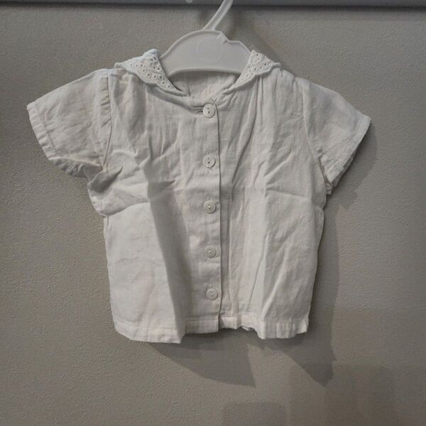 little cotton clothes 半袖 ブラウス セーラー