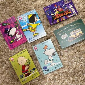  bus card six thousand jpy minute Snoopy unused together 