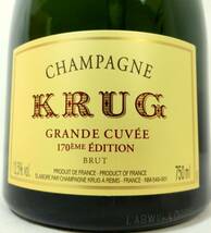 1000円スタート 酒 Champagne KRUG GRANDE CUVEE 170EME EDITION 750ml 12.5％ クリュッグ グランキュヴェ 未開栓 WHO 酒G507_画像7