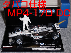 タバコ仕様 1/43 ミシュラン別注 マクラーレン メルセデス MP4/17D クルサード 2002 McLaren MERCEDES