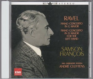 ★CD EMI ラヴェル:ピアノ協奏曲集*サンソン・フランソワ(Samson Francois).アンドレ・クリュイタンス(Andre Cluytens)