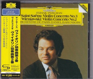 ★CD DG サン=サーンス.ヴィエニャフスキ:ヴァイオリン協奏曲 *イツァーク・パールマン(Itzhak Perlman)高音質SHM-CD仕様