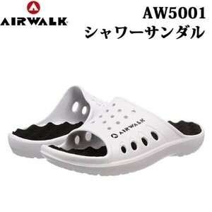 【新品1足価格】AIRWALK エアウォーク シャワーサンダル メンズ ビーチサンダル ベランダサンダル　L26〜27cmホワイト（数量6）　