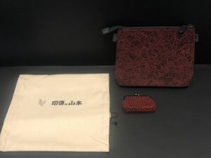 印傳の山本　ポーチ　ミニがま口 財布 和装バッグ 和装小物 
