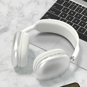 新品　Bluetooth ヘッドフォン　ワイヤレスヘッドフォン　互換品　高音質　シルバー ワイヤレスヘッドホン 