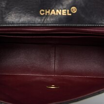 CHANELシャネル マトラッセ デザインフラップ ターンロック チェーンショルダー ラムスキン 黒（ゴールド金具） レディース_画像10