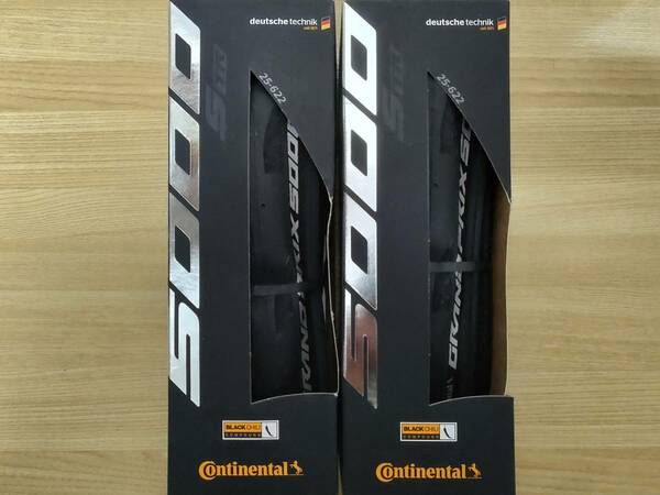 Continental Grand Prix 5000S TR コンチネンタル グランプリ5000S TR　25C　ブラック　未使用/2本セット　送料無料