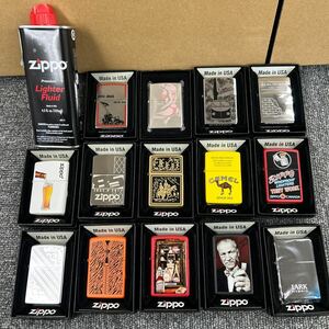 20. ZIPPO ジッポー 14点 まとめ売り 箱あり ＋オイル オイルライター 喫煙具 