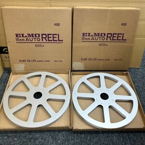 22. ELMO 16mm AUTO REEL Elmo auto reel 600m made in Japan .. machine for steel made reel 2 point set 