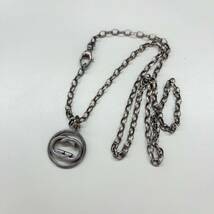 650.◎1円スタート◎GUCCI グッチ ネックレス インターロッキングG 925 シルバー レディース メンズ アクセサリー 装飾品 小物_画像1