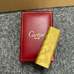 【120547】Cartier カルティエ ガスライター オーバル ゴールド 喫煙具 箱付き 着火あり 現状品