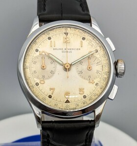 動作品 ボーム&メルシェ クロノグラフ 17石 手巻き Baume&Mercier 