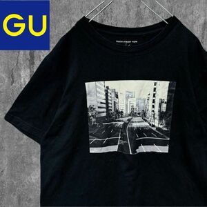 GU TOKYO STREET VIEW グラフィックTシャツ フォトプリント