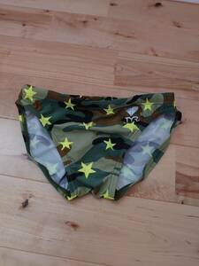 TYRtia men's .. swimsuit bikini .. pants camouflage camouflage star pattern M size used 