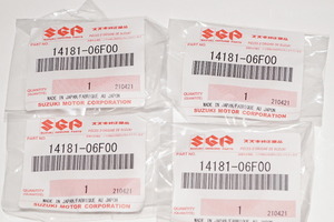 スズキ純正部品 14181-06F00 マフラーガスケット 25x34 4個セット Muffler gasket Genuine parts 送料込 4X-5046 マメタン RG50 ハスラー5