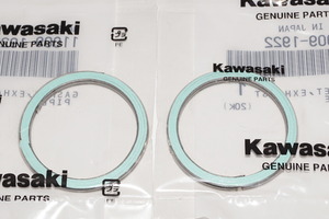 カワサキ純正部品 11009-1922 マフラーガスケット 37x44 2個セット Muffler gasket Genuine parts 送料込 2X-5072 AR125 KDX125 KR250C TDM