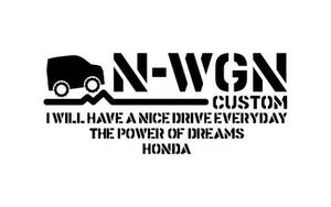 ステンシルステッカー『N-WGN CUSTOM仕様でGO!!』世田谷ベース☆ホンダ