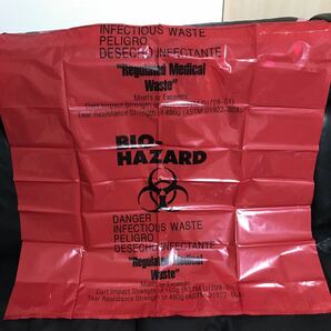 米軍放出　バイオハザード　ゴミ袋 ビニール袋 巾着型　　BIOHAZARD 送料無料