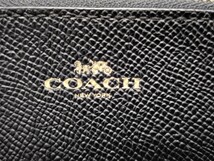 COACH コーチ コインケース コンパクト財布 小銭入れ キーリング付き ブラック 黒_画像2