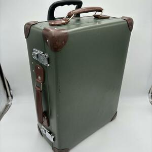 *1 jpy ~ GLOBE TROTTER glove Toro ta-2 wheel with casters Carry trunk suitcase khaki travel bag Toro Lee case 