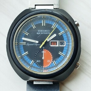 稼働品 SEIKO セイコー 5 SPORTS スピードタイマー 6139-8010 クロノグラフ 腕時計 自動巻 希少 現状品