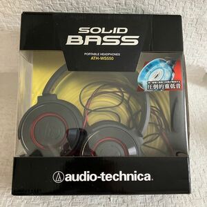 e419-80 ポータブルヘッドホン オーディオテクニカ ヘッドホン ブラック audio-technica ATH-WS550 動作未確認 SOLID BASS 