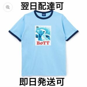 BOTT 24SS Bear Stamp Ringer Tee Light Blue Lサイズ