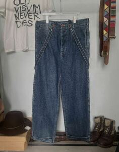 VISVIM SS CAMUS BRACES PANTS WD DRY DENIM 20AW SIZE① 中古美品 1円からスタート