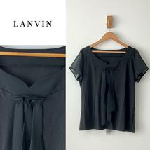 LANVIN ランバン 黒 デザインチュニック 40サイズ Lサイズ Tシャツ_画像1