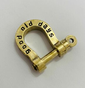  Vintage Star shackle key ring brass Gold 