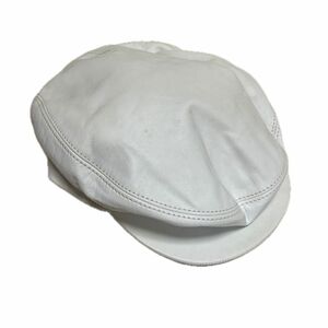 ボルサリーノ Borsalino イタリア製 ハンチング 帽子 革 M 58 ブランド ハンチング ホワイト キャップ メンズ