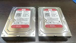 【動作品/2個セット】WD Red WD10EFRX [1TB/1000GB SATA] 3.5インチ/HDD/ハードディスク