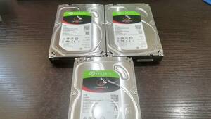 【3個セット】SEAGATE IRONWOLF ST3000VN007[3TB/3000GB SATA] 3.5インチ/HDD/ハードディスク/難あり/ジャンク扱い