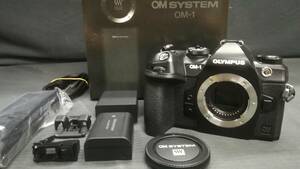 【良品♪】OLYMPUS オリンパス OM SYSTEM OM-1 ボディ 2037万画素　 ミラーレス 一眼 カメラ/ブラック/動作品