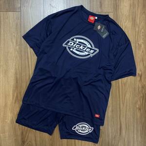 新品 Dickies ディッキーズ セットアップ NAVY Lサイズ メンズ メッシュ 半袖 Tシャツ ショーツ ハーフパンツ タグ付き 速乾 タグ付き