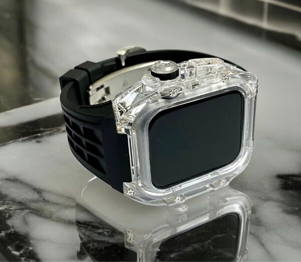 アップルウォッチ 49ミリ バンド ラバーベルト カバー Apple Watch ケース ultra 49mm メンズ ウルトラ